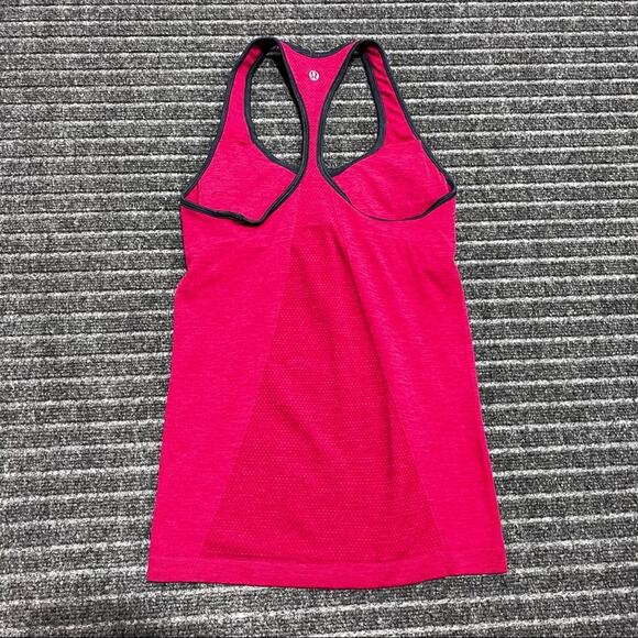 Lululemon Ebb & Flow Racerback Tank Heathered Bumble Berry Size 6 - Picture 7 of 11
